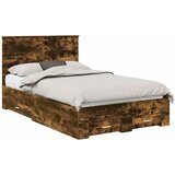  Krevetna konstrukcija s ladicama Dimljeni hrast 120 x 200 cm | shoptok.hr