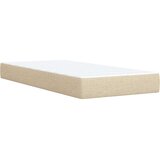  Okvir kreveta s oprugama i madrac krem 80x200 cm od tkanine | shoptok.hr