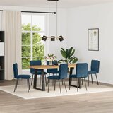  Blagovaonske stolice 6 kom plave baršunaste | shoptok.hr