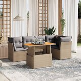 vidaXL 5-dijelni vrtni set sofa s jastucima bež od poliratana | shoptok.hr