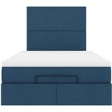 vidaXL Otomanski okvir kreveta s madraca plavi 120x190 cm od tkanine | shoptok.hr
