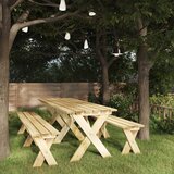 vidaXL vrtna miza 220x73x70 cm impregnirana borovina Cene