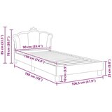  Otroški posteljni okvir z vznožjem Roza 90 x 190 cm PU, (5000104545) | Shoptok.si