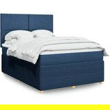 vidaXL Krevet s oprugama i madracem plavi 140 x 190 cm od tkanine | shoptok.hr