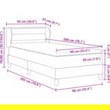 Postelja s prej vzmetnico Temno rjava 90x200 cm Tkanina, (22052975) | Shoptok.si