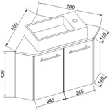 MID.YOU Kombiniran Umivalnik Vilosa, Hrast | Shoptok.si