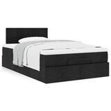 vidaXL Otomanski okvir kreveta s madracem crni 120x200cm od tkanine Cijene