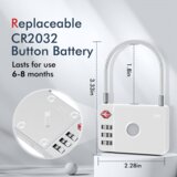 MiLi GPS Bluetooth MiLock Tracker HD-P16-L (samo za Apple) ključavnica za prtljago bela | Shoptok.si