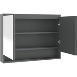  Kupaonski ormarić s ogledalom 80 x 15 x 60 cm MDF sivi | shoptok.hr