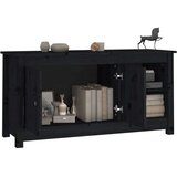 TV ormarić crni 103 x 36 5 x 52 cm od masivne borovine | shoptok.hr