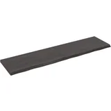 Zidna polica tamnosiva 160x40x(2-4) cm od obrađene hrastovine