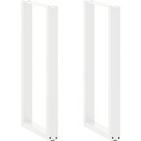 Noge za barski stol U-oblika 2 kom Bijele 50 x (100-101) cm Čelik | shoptok.hr