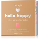 Benefit Hello Happy Velvet Powder Foundation kompaktni pudrasti make-up odtenek 8 Tan Warm 7 g | Shoptok.si