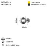 Opviq Zidna lampa Bena-87-19, O15, 12.5cm10x10x3cm, IP20, Srebrna boja | Eponuda.ba