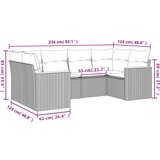  6-dijelni set vrtnih sofa s jastucima bež od poliratana | shoptok.hr