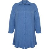 Trendyol Curve Blue Plus Size Shirt | shoptok.hr