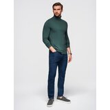 Ombre Men's plain turtleneck longsleeve - dark green | ePonuda.com