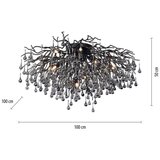 PAUL NEUHAUS 8092-18 - Plafonski luster ICICLE 14xG9/40W/230V, prečnik 100 cm, crna | Eponuda.com