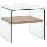  Klubska mizica prozorna 50x50x45 cm kaljeno steklo | Shoptok.si