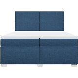  Krevet s oprugama i madracem plavi 200 x 200 cm od tkanine | shoptok.hr