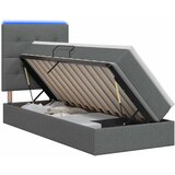  LED krevet za pohranu s madracem Tamnosiva 100 x 200 cm Tkanina | shoptok.hr