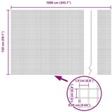 vidaXL Set stupova za ograde 2 kom Zelena PVC obloženi čelik 10 x 1.5 m | shoptok.hr