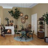 Light & Living Črna okrogla jedilna miza z mizno ploščo iz akacije ø 120 cm Yellov – | Shoptok.si