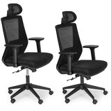 Modern Home ergonomska uredska stolica s okretnim mehanizmom i podesivom visinom – crna | shoptok.hr