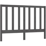  Uzglavlje za krevet sivo 126 x 4 x 100 cm od masivne borovine | Eponuda.com