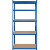 Rebel Metalna montazna polica 180x90x40cm 5x150kg plava RB-1251BL Slike