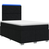  LED okvir za krevet s madracem Crna 120 x 190 cm Tkanina | shoptok.hr