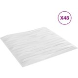  Stenski paneli 48 kosov beli 50x50 cm EPS 12 m² kamen | Shoptok.si