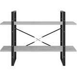 Ormarić za knjige s 2 razine boja betona 100x30x70 cm drveni | Eponuda.com