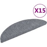 vidaXL 15 kom samoljepljivi otirač za stepenice 56x17x3 cm svijetlo sivi | shoptok.hr