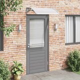 Nadstrešnica za vrata siva i prozirna 100 x 75 cm polikarbonat | shoptok.hr