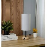  Brilagi - Stona lampa sa USB portom TABLON 1xE27/25W/230V hrast/crna/bela | Eponuda.com