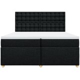  Krevet s oprugama i madracem crni 200x200 cm od tkanine | shoptok.hr