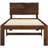  Krevet s uzglavljem ROSTOCK Tamno smeđa 90 x 190 cm | shoptok.hr