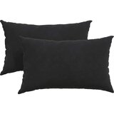 vidaXL Blazine za kavč 2 pcs Črna 50 x 30 cm Žametna tkanina | Shoptok.si
