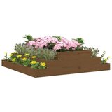  Visoka greda medeno rjava 110x110x27 cm trdna borovina, (20759041) | Shoptok.si