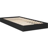 vidaXL Posteljni okvir črn 75x190 cm inženirski les | Shoptok.si