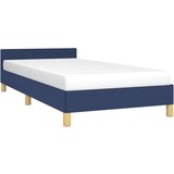 vidaXL Posteljni okvir z vzglavjem moder 100x200 cm blago | Shoptok.si