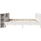  Knjižna postelja brez vzmetnice bela 200x200 cm trdna borovina, (21610599) | Shoptok.si