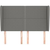  Uzglavlje s ušima tamnosivo 147x23x118/128 cm od tkanine | shoptok.hr