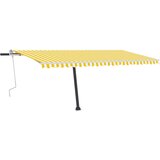  Tenda Samostojeća tenda na ručno uvlačenje 500 x 300 cm žuto-bijela | shoptok.hr