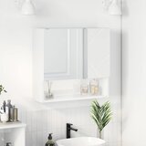 vidaXL Ogledalo ormar s policom Visoko sjajno bijela 59 x 17 x 55 cm Cijene