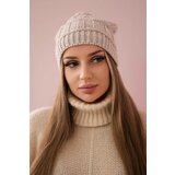 Kesi Cap with fleece Marta K231 light beige Cene
