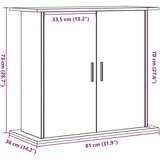 vidaXL Stojalo za akvarij artisan hrast 81x36x73 cm inženirski les | Shoptok.si