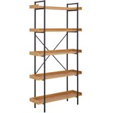 XORA regal 90/172/30 cm črna, barve hrasta | Shoptok.si