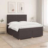  Boxspring krevet s madracem Tamno smeđa 140 x 200 cm Tkanina - Tamno smeđa 140 x 200 cm Dizajn linija | shoptok.hr